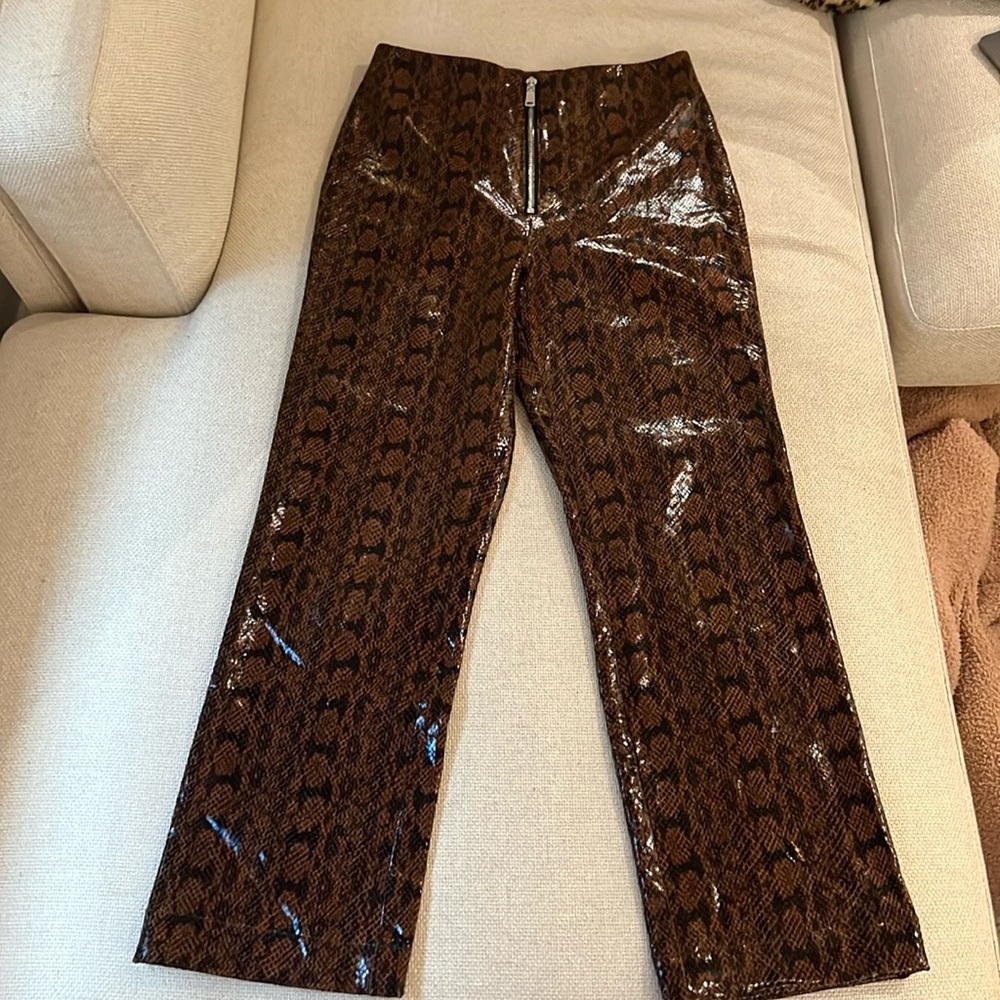 Danielle Bernstein (pre WWW) snake print pants, lined with suede!